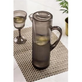 Resim AyrStore Arkilik Barok 1,5 Lt Füme Sürahi (Buzdolabı Kapak Rafına Sığar) 