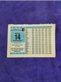 Resim 14 Ocak 2008 Takvim Yaprağı - Nostaljik Koleksiyonluk Takvim Yaprağı A 