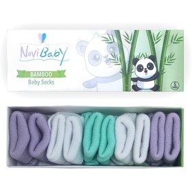 Resim Novibaby 5'li Bambu Yenidoğan Bebek Çorabı I Lili I 0-6 ay 