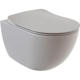 Resim Creavit Free Rim-Off Kanalsız Asma Klozet Cool Grey Mat FE322-00CG00E-0000 