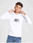 Resim Ghost Rider By Angryrooster Baskılı Unisex Çocuk Kapüşonlu Beyaz 
