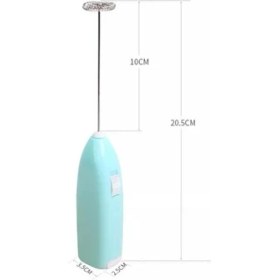 Resim Tekno İstanbul Turkuaz Renkli Pilli Mini Mixer Kahve Süt Köpürtücü Karıştırıcı 