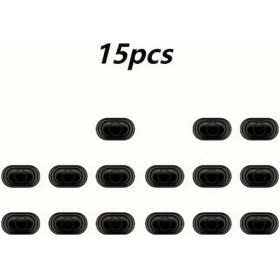 Resim Trendooze Turcoshop11 15 Adet Siyah Silikon Kapı Tamponu, Evrensel, Gürültü Azaltıcı 