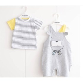 Resim MELOMARKETING Unisex Bebek Pamuklu Kısa Salopet (MYMİOBABY) 