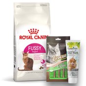 Resim Royal Canin Fussy Exigent Seçici Kedi Maması 10 Kg + Crocus Cream 4x15 Gr + Garden Mix Paste 