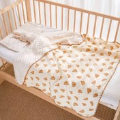 Resim Çok Amaçlı Bebek Battaniyesi, Yenidoğan Sarma Örtüsü, Klima Kılıfı, Şekerleme Örtüsü, Yazlık Pike, Anneler ve Bebekler İçin Yumuşak ve Temel, Tüm Mevsim Kullanımı, Çift Taraflı, Taşınabilir 