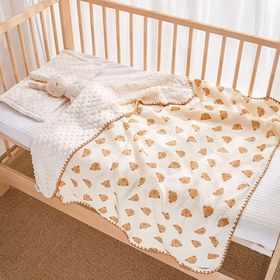 Resim Çok Amaçlı Bebek Battaniyesi, Yenidoğan Sarma Örtüsü, Klima Kılıfı, Şekerleme Örtüsü, Yazlık Pike, Anneler ve Bebekler İçin Yumuşak ve Temel, Tüm Mevsim Kullanımı, Çift Taraflı, Taşınabilir 