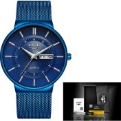 Resim Hanyang Tüm Mavi Relogio Masculino 2023 Lıge Yeni Erkek Saatler Üst Marka Lüks Ultra Ince Kuvars Izle Erkekler Çelik Hasır Kayış Su Geçirmez Altın Izle (Yurt Dışından) 