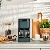 Resim Karaca Just Coffee Aroma 2 In 1 Filtre Kahve ve Çay Demleme Makinesi Pine Green 