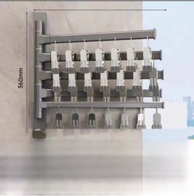 Resim Reedark Duvarlı Katlanabilir Çamaşır Asıcı - 35 Rüzgarlı Kelepçe, 5 Çubuk, Soketli/süpürgesiz Montaj, Çorap-iç Giyim Kurutma, Balkon İçin Gri Diğer 