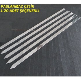 Resim Paslanmaz Krom Çelik Kıyma Kebap Şişi Adana-Urfa-Antep Şiş 5 Adet 