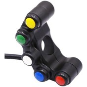 Resim Rogfer Motosiklet Far Yardımcı Işık Korna Anahtarları Alüminyum Alaşımlı Işıklı Beş Konumlu Musluk Anahtarları Plastik 