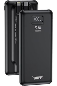 Resim STOREMAX sellbuystore LABS BP17 22.5W 10.000Mah LCD Ekran Dahili Kablolu Taşınabilir Powerbank (Siyah) 105 