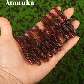 Resim Anmuka 10 adet Yumuşak Balık Yemleri 7cm/2.76" T-Kuyruk Yapay Yemler Silikon Solucanlar Levrek Turna için - Güçlü Esnek Tatlısu Yüzücüler, Babalar Günü Hediyesi, Torba Paketli, Kurşunsuz 