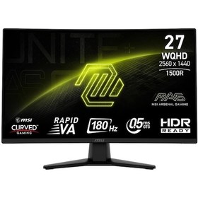 Resim Msı 27 Mag 274cqf 2560x1440 Wqhd Curve 1500r Rapıd Va 180hz 0.5ms Adaptıve-sync Gamıng Monıtor 