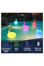 Resim Greentech Water Güneş Enerjili Renk Değiştiren Led’li Şişme Kuğu / GT-SL24 