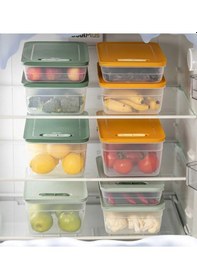 Resim Buzdolabı Saklama Kabı 6'lı Set 2 2,5-3,8-5 Lt Renkli Kiltli Ka 