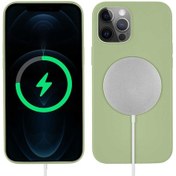 Resim Maxisepet İphone 12 Pro Uyumlu Silksafe Wireless Kılıf-açık Yeşil Açik Yeşil 