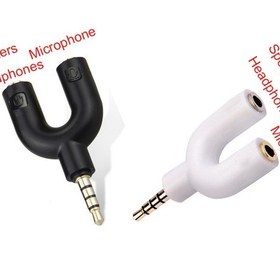 Resim Platoon Kulaklık Mikrofon Ayırıcı Splinter 3,5 Mm Streo 
