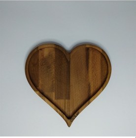 Resim Vivere Ahşap Kalpli Tabak Çerezlik Kahvaltılık 