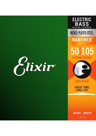 Resim Elixir 14102 Nanoweb Heavy 4 Telli Bas Gitar Teli 50-105 