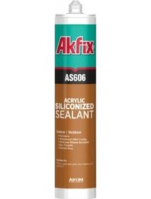 Resim Akfix As606 Silikonize Mastik Altın Meşe 500 Gr 