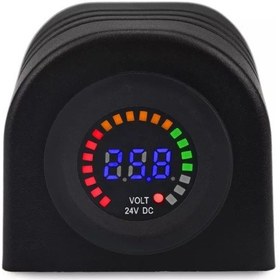 Resim Kamyon Araba Marin Volt Gösteren Pano Üstü Kutu Voltmetre (544056725) 