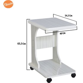 Resim Genel Markalar Tekerlekli C Yan Sehpa Ofis Sehpası Laptop Sehpası % 100 Mdf Koltuk Yanı Sehpa 