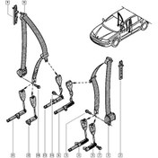 Resim Sağ Emniyet Kemer Kolu Laguna Iı 8200074867 