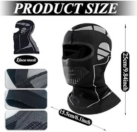 Resim HTGWCG Kar maskesi, motosiklet, bisiklet, kayak, kar maskesi, yüz maskesi, kar maskesi, kış maskesi, bisiklet, dış mekan sporları için 