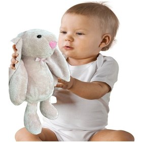 Resim Uyku Arkadaşım Papyonlu Uzun Kulak Bunny Peluş Tavşan 65 Cm 