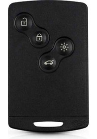 Resim Renault Fluence Clio 4 Captur Uyumlu 4 Buton Kart Kumanda Kabı Siyah 