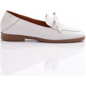 Resim Dgn 131 Kadin Bağcik Detayli Babet 131-2109-R6840 Beyaz 