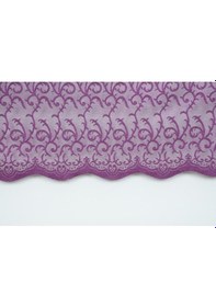 Resim Şal Model Mor Renk Hazır Dikilmiş Pileli Fon Perde 75x260 Cm Mor 