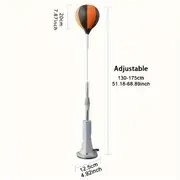 Resim Gym Boks Topu Seti - 1 Ayakta Duran Yumruk Torbası + Şişirme Aleti, Ayarlanabilir Ağır Hizmet Tipi Hız Torbası 129.54-175.26 cm Güçlü Emici Kapaklı, Yetişkin Ev Spor Antrenmanı, Reaksiyon Süresi ve Fitness için, Şık Spor Ekipmanları, Sağlam Yapı, Egzersizler için Özelleştirilebilir Yükseklik 