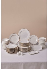 Resim Karaca Elegance Bone Massimo 53 Parça 12 Kişilik Yemek Takımı Gold 