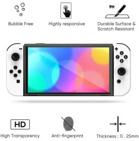 Resim Nintendo Switch OLED Ekran Koruyucu Temperli Cam Filmi 