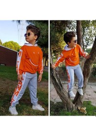 Resim Quzucuk Kids Çocuk Smiley Turuncu Eşofman Seti Turuncu 