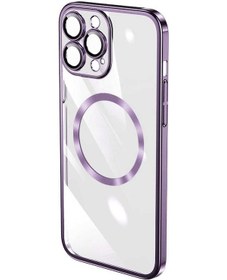 Resim İphone 14 Pro Uyumlu Wireless Şarj Özellikli Sert Pc Hptk Riksos Magsafe Kılıf-derin Mor Derin Mor 