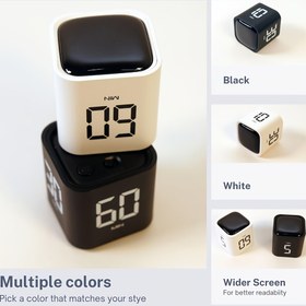 Resim SULVGO Küp Zamanlayıcı - Büyük Ekranlı Dijital Cep Boyu Kronometre & Zamanlayıcı, Sessiz/Titreşim Uyarıları, Pomodoro Takipçisi, Çok Renkli Seçenekler (Siyah/Beyaz/Bej/Kahverengi/Gri) İş, Çalışma, Verimlilik, Mutfak, Yönetim için - Kompakt 