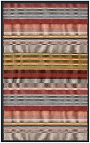 Resim rugs modern Mira 1200 Çizgili Çok Renkli Soyut Desenli Baskılı Halı, 80 x 150 