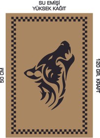 Resim duha trend 35x50 120 Gr. Kraft Kağıt Oto Paspası Kurt 50 Adet 