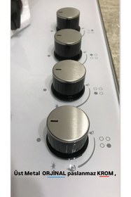 Resim Eminçelik ANKASTRE SET ÜSTÜ OCAK PASLANMAZ KROM DÜĞME 4 ADET 