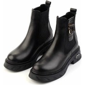 Resim Siyah Hakiki Deri Kadın Bot & Bootie K02719102203 Siyah 