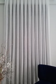 Resim DE'VOR PERDE Bambu Keten Beyaz Normal Pile (1-2,5),Ekru 100 X 260 