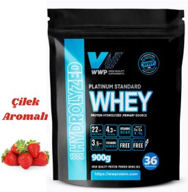 Resim WWP Platinum Standard Whey Protein Hydrolyzed Tozu - 900g - Çilek Aromalı. 