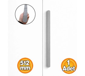 Resim Badem10 Anzer Çizgili (Füme) Modern Çekmece Dolap Gardırop Kulp 512 mm Metal Dayanıklı Siyah Uzun Kulp 