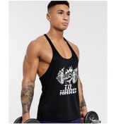 Resim Ghedto To Hard Gym Fitness Tank Top Sporcu Atleti [siyah] 