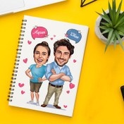 Resim Hayata Pozitif Bakan Çiftler Karikatürlü Defter 