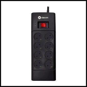 Resim Dexim SP08DG 8 Soket Akım Korumalı Priz 1,8 mt Kablo (Siyah) 